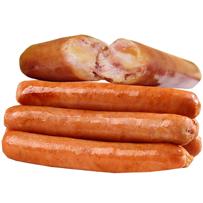 百倍德美式热狗肠商用香肠烤肠法兰克福烘焙专用热狗黑椒芝士肉肠 - 图2