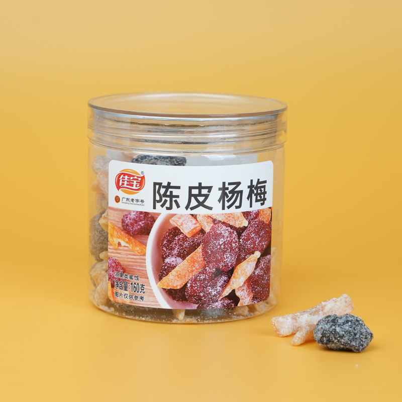 佳宝盐津桃肉韩话梅半边梅水蜜桃陈皮梅蜜饯果脯果干罐装零食组合 - 图3