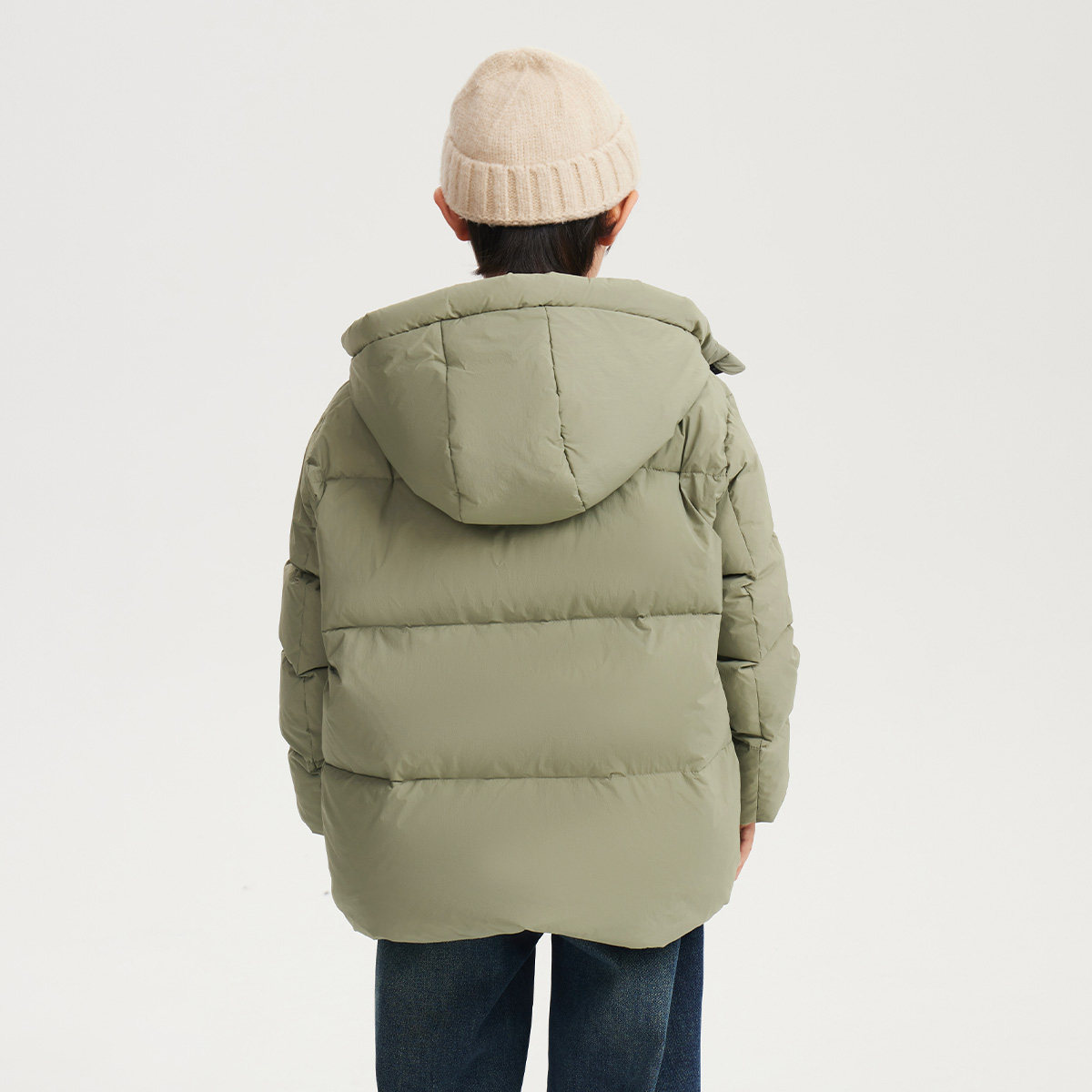 皇室童缘男童羽绒服连帽纯色外套中大童新款洋气冬装上衣男,淘宝优惠券,粉丝福利购,淘宝优惠卷