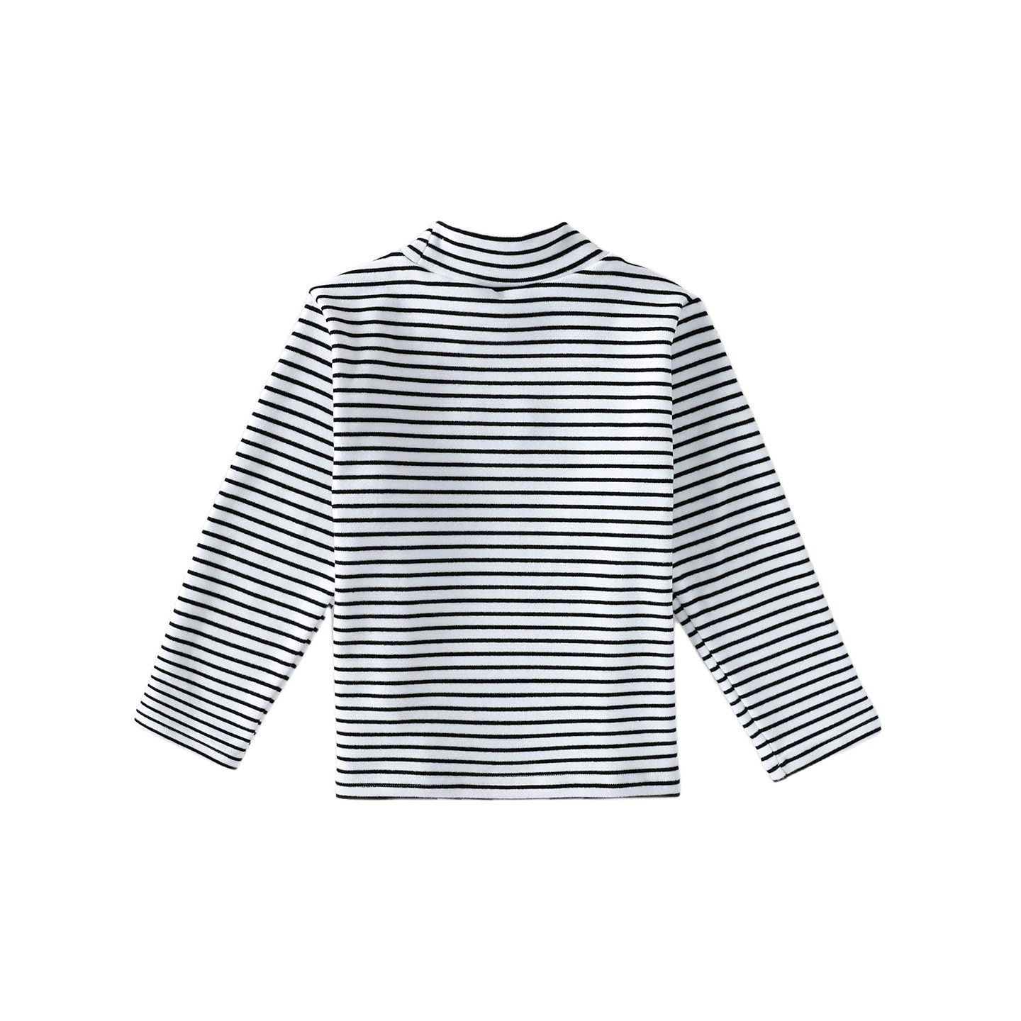 皇室童缘男童半高领长袖T恤冬季2025新款儿童条纹打底衫中大童,淘宝优惠券,粉丝福利购,淘宝优惠卷