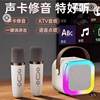 Peiqing mini all-round karaoke Bluetooth speaker home KTV audio microphone all-in-one portable outdoor singing artifact