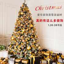 White Flocking Christmas Tree Home Encryption Package 1 1 2 1 5 1 8 2 1 m 3 Falling Snow Hotel Arrangement Decoration