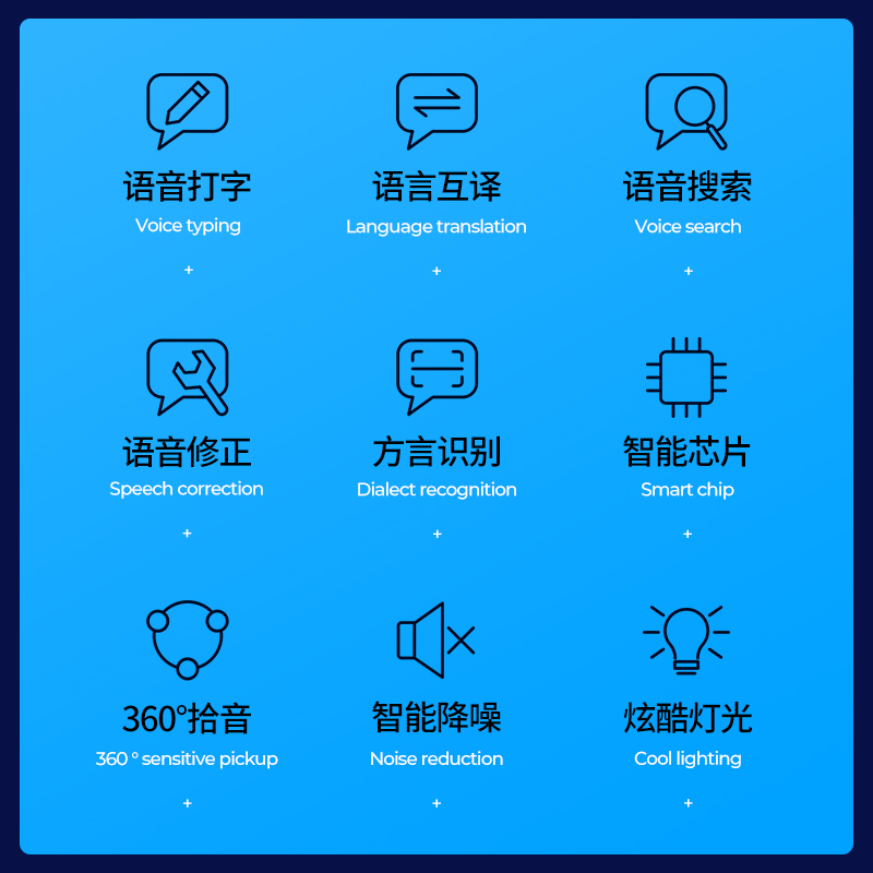 智能AI语音麦克风说话打字电脑说话输入神器会议录音转文字话筒麦-图1
