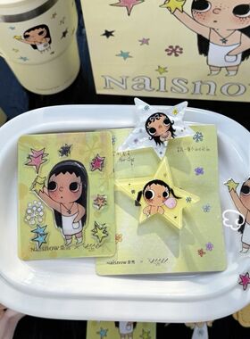 可爱yuyu联名五角星发夹卡通女孩侧边刘海夹少女百搭碎发夹子头饰