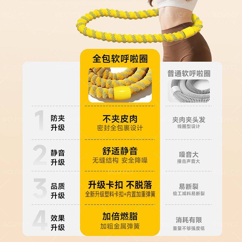 第五代呼啦圈静音减肥收腹瘦腰软体加重呼啦圈不伤腰成人健身140 - 图1