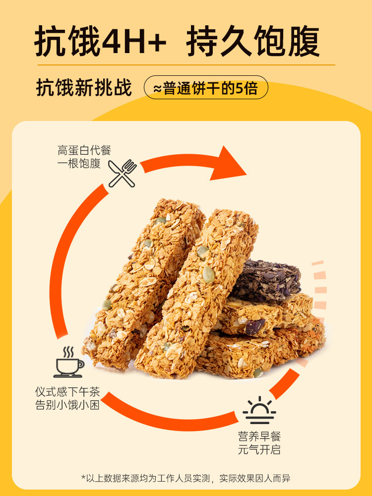 巧克力燕麦蛋白棒能量代餐减低饼干 麦小饱营养（消化）饼干