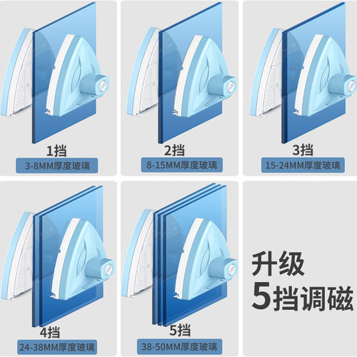 三层擦玻璃器双面擦高楼双层加厚洗窗户神器强力磁铁刮搽清洁工具 - 图3