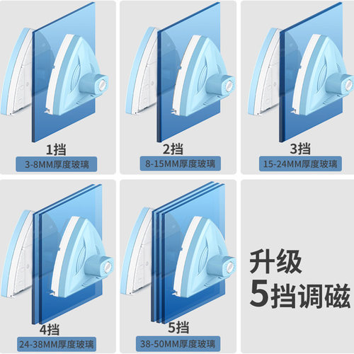 三层擦玻璃器双面擦高楼双层加厚洗窗户神器强力磁铁刮搽清洁工具-图3