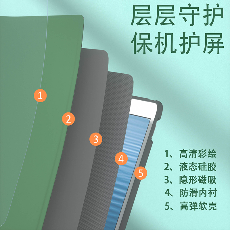 华为平板保护套MatePad保护套新款2021M6保护壳液态硅胶8.4电脑10.4荣耀7防摔华为外壳6简约10.8英寸卡通壳子 - 图1