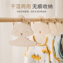Children clothes hangers Baby baby hanging special children New young children sunburn clothes brace Home clothes brace wood