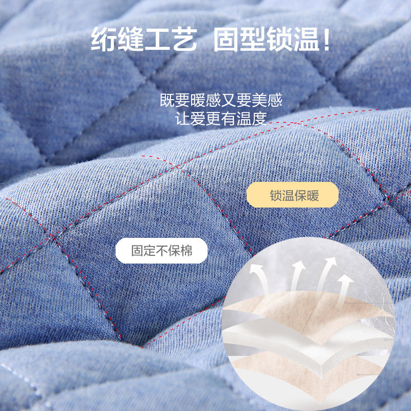 新生婴儿宝宝冬装夹棉和尚服棉服 心上宝连身衣/爬服/哈衣