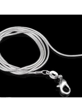 1MM 925 Sterling Silver Chain Fashion Sliver Necklace High Q