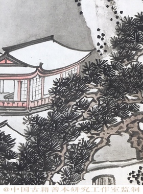溥儒山水画 远水疏林图 原色原尺寸高清艺术微喷宣纸印制临摹装饰