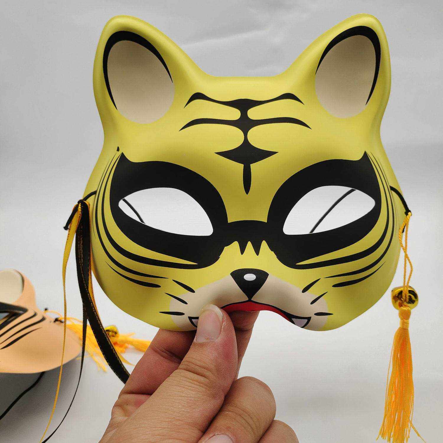 老虎面具头套2022虎年新款男孩cos面罩虎虎生威狐狸猫脸搞怪儿童