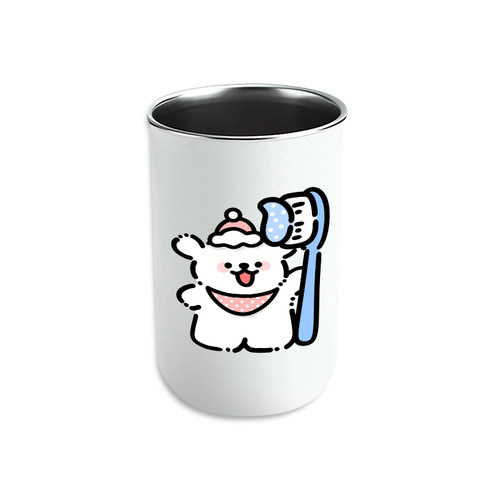 可爱漱口杯304不锈钢家用牙刷杯儿童高颜值宿舍洗漱水杯情侣牙缸 - 图3
