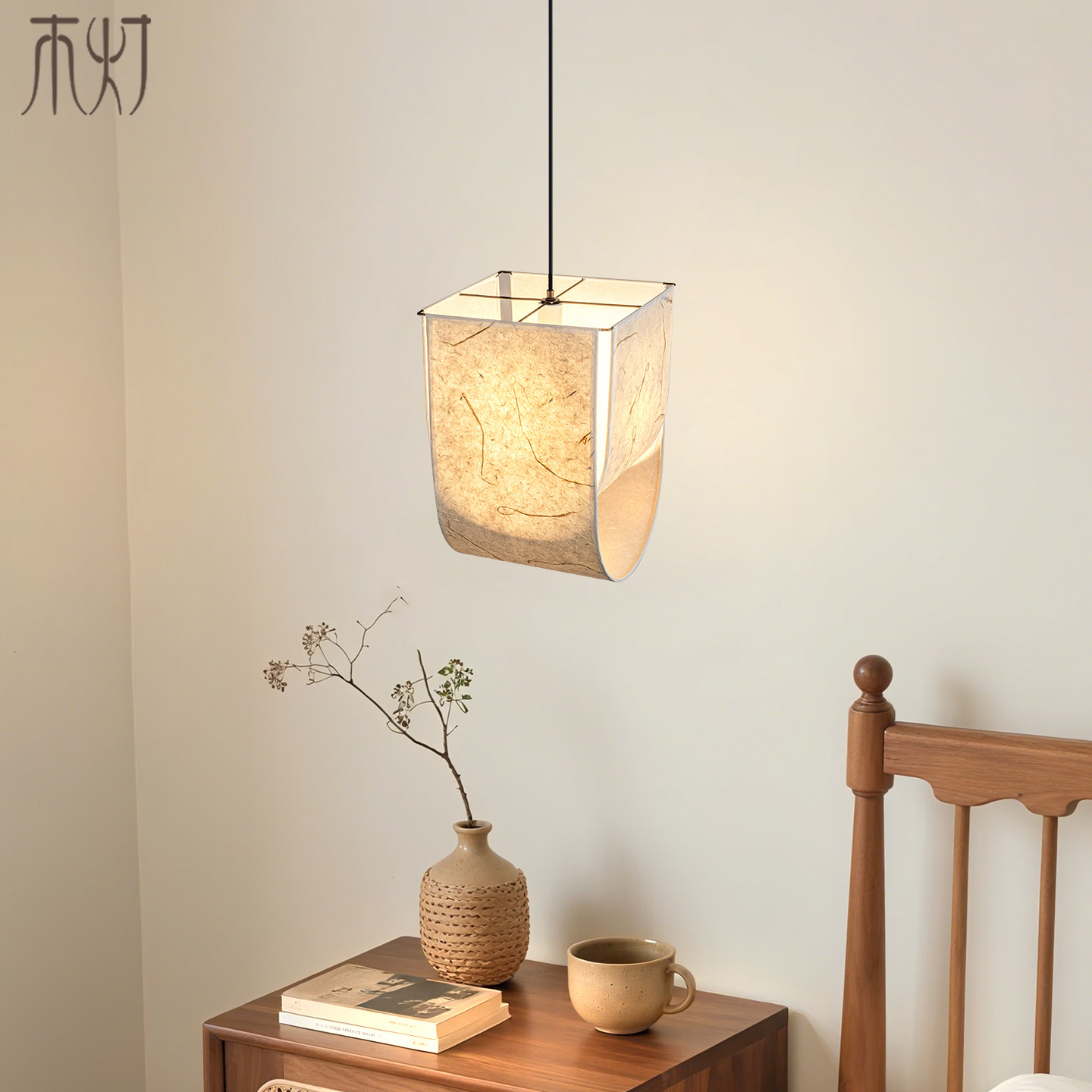 宣纸吊灯新中式禅意宋式美学日式侘寂中古创意餐厅饭店茶室床头灯,淘宝优惠券,粉丝福利购,淘宝优惠卷