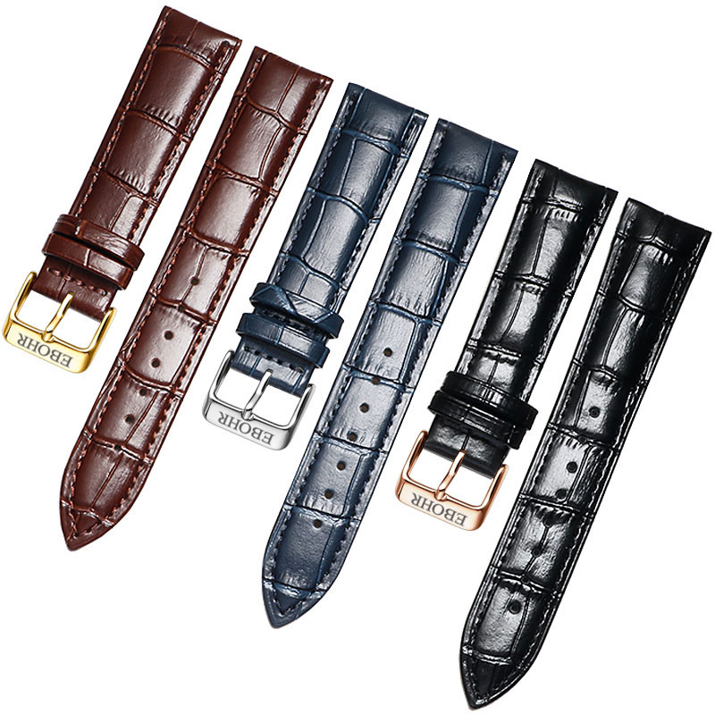 依波原装款真皮手表带EBOHR蝶恋花探索者 大师系列男女针扣表链20 - 图3