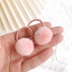Cute fur ball pair, candy-colored children’s hair accessories