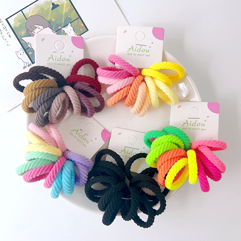 韩国儿童发饰小号发圈宝宝毛巾圈不伤发皮筋女童彩色扎头发饰头绳,淘宝优惠券,粉丝福利购,淘宝优惠卷