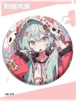 Hatsune peripheral badge anime bar brooch future fan two-dimensional miku tinplate students pendant badge