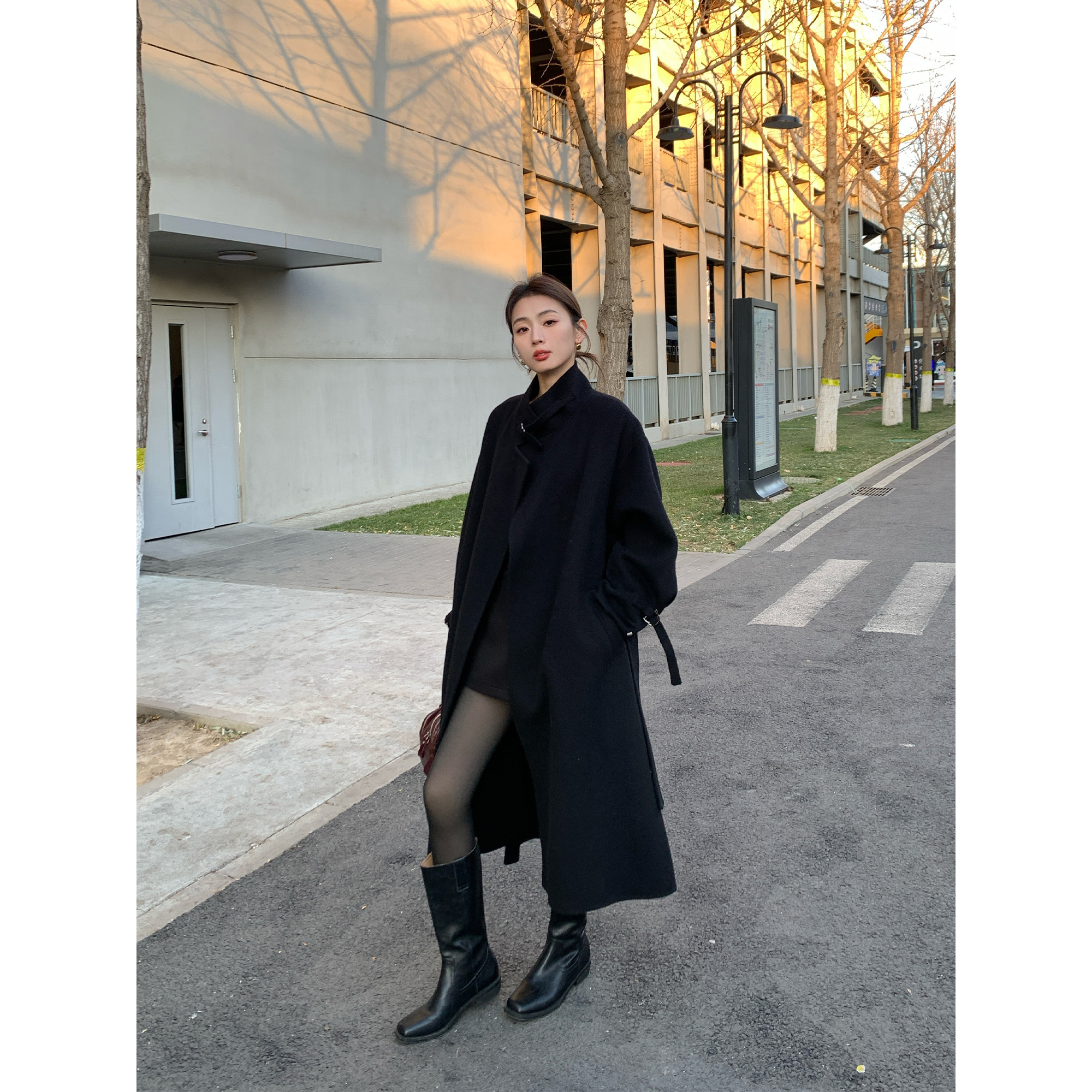 pusumede 风旅漫歌 100%羊毛双面呢大衣女宽松气质中长款毛呢外套,淘宝优惠券,粉丝福利购,淘宝优惠卷