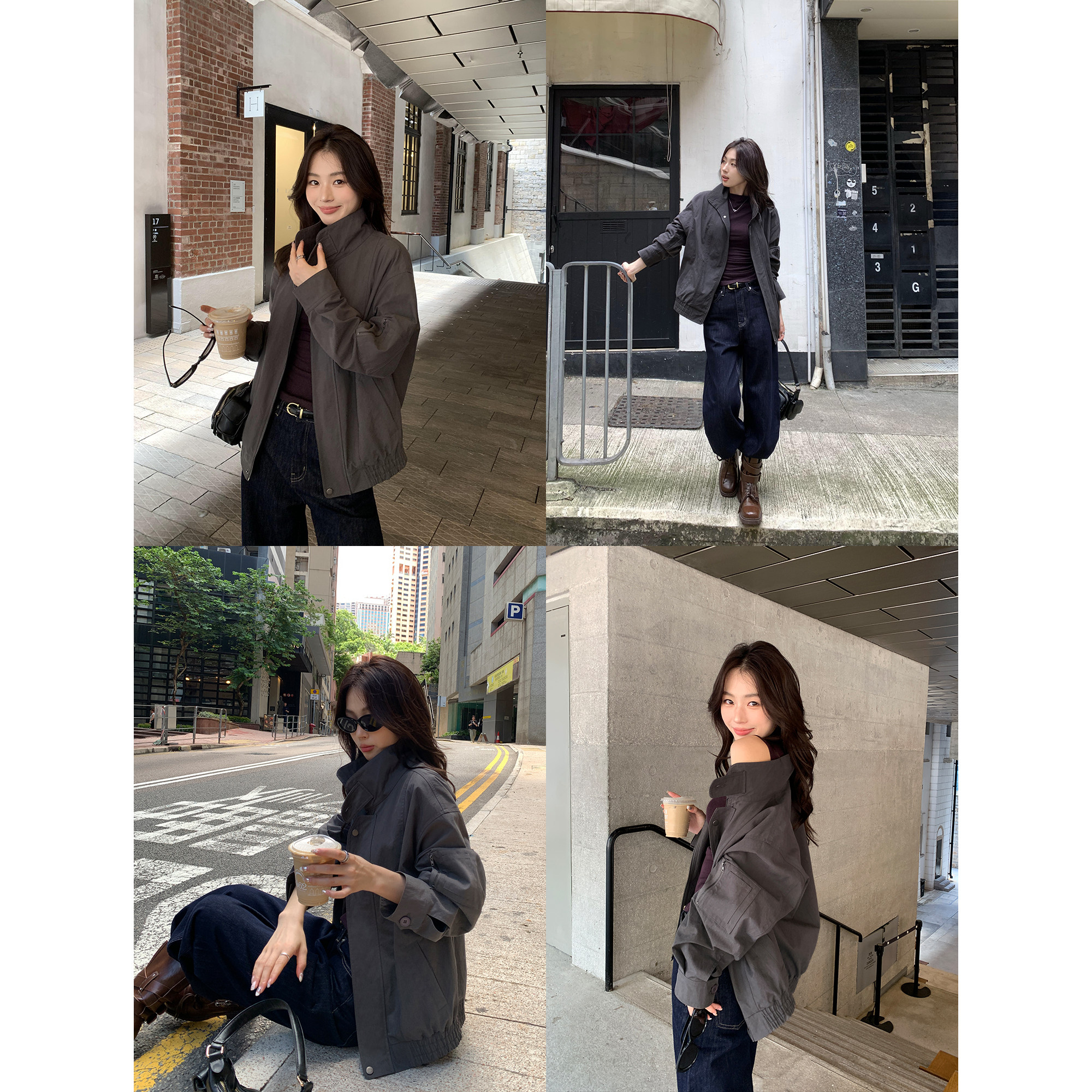 pusumede【现货6.5折】猎装巴恩风 翻立领风衣夹克女拉链工装外套,淘宝优惠券,粉丝福利购,淘宝优惠卷