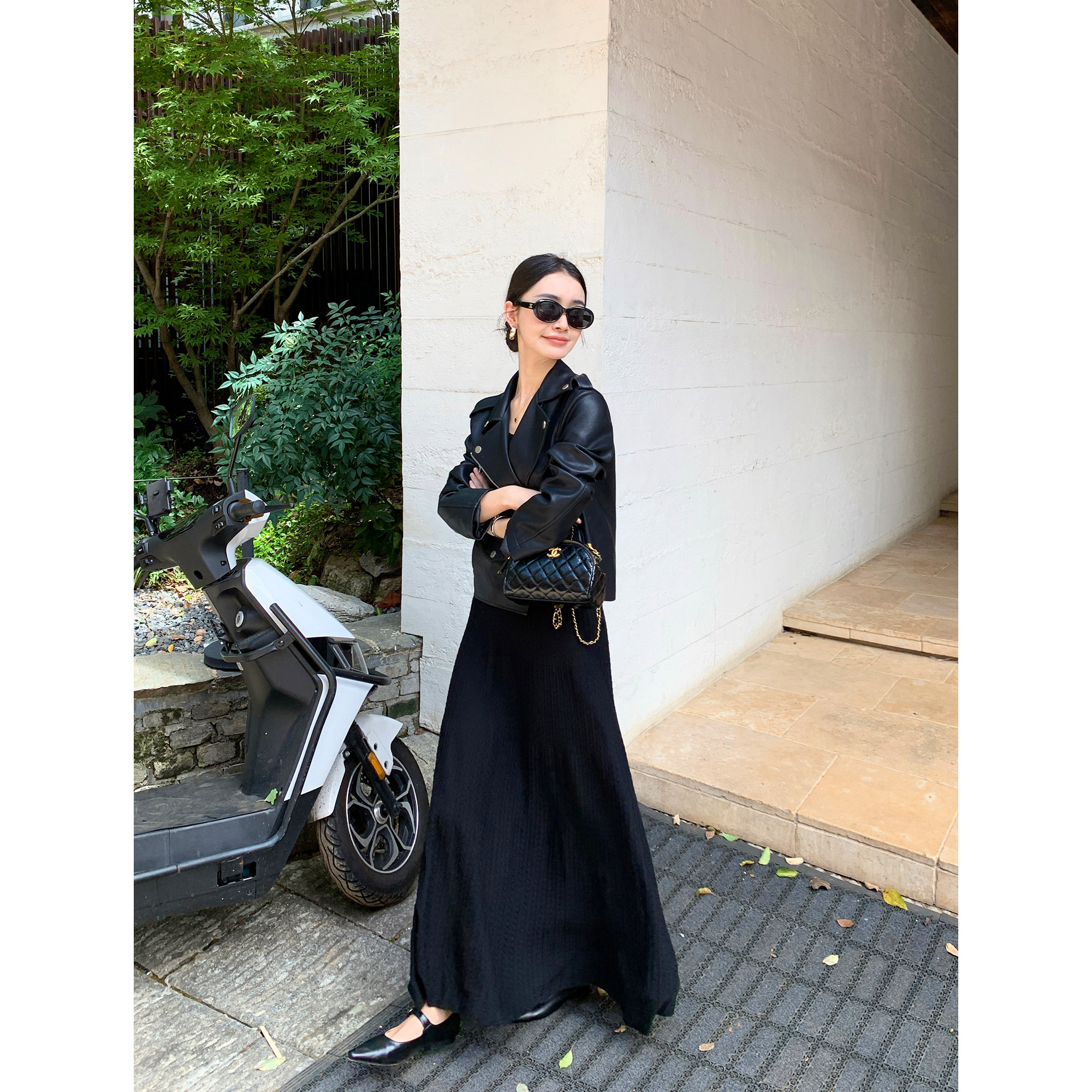 pusumede 【现货7折】黑色机车皮衣外套女复古高级宽松短款夹克,淘宝优惠券,粉丝福利购,淘宝优惠卷