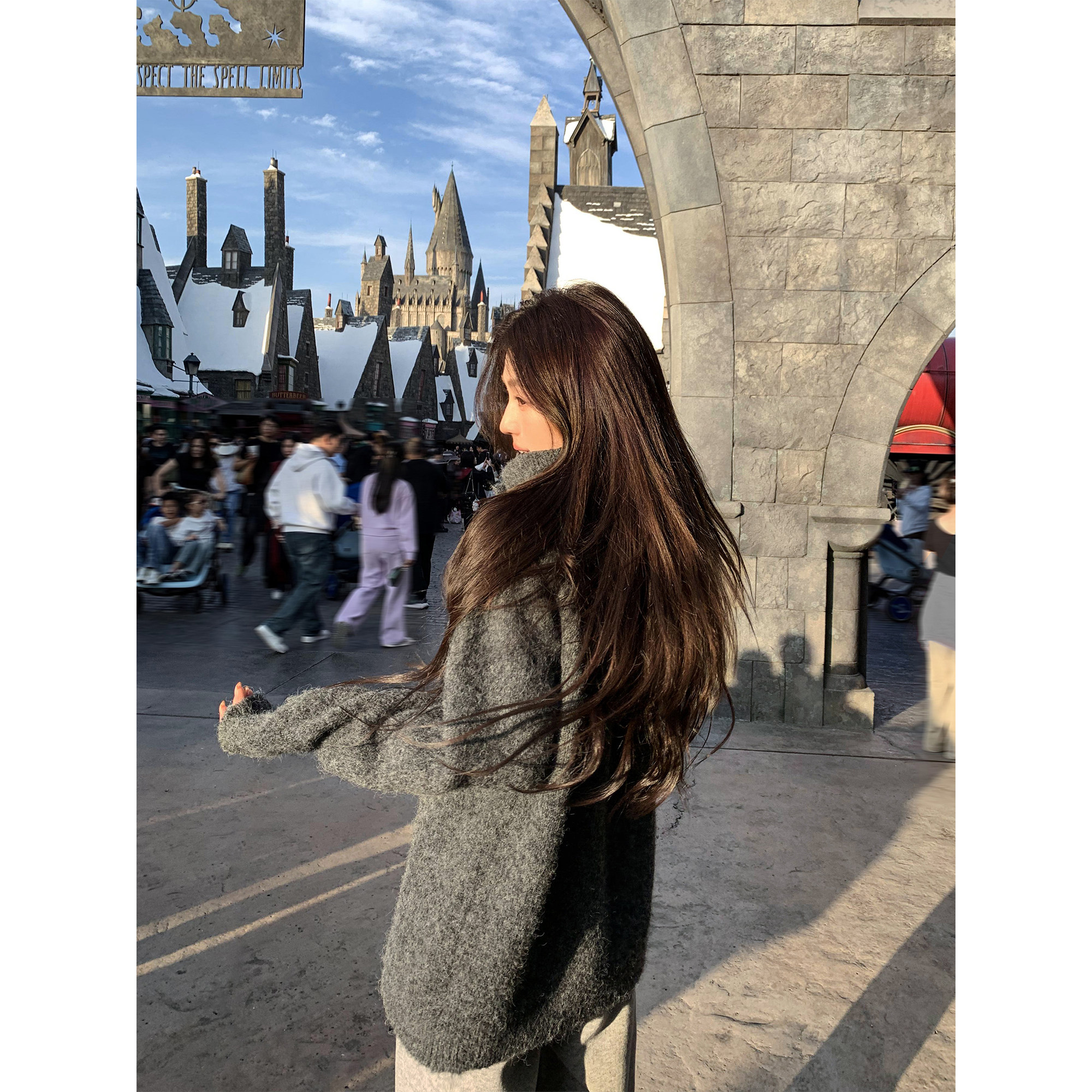 pusumede 圣诞蔷薇 红色高领牛角扣针织开衫女设计感慵懒毛衣外套,淘宝优惠券,粉丝福利购,淘宝优惠卷