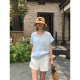 Pusumede summer silhouette casual shorts women's elastic waist hot pants loose slimming versatile A-line wide leg pants
