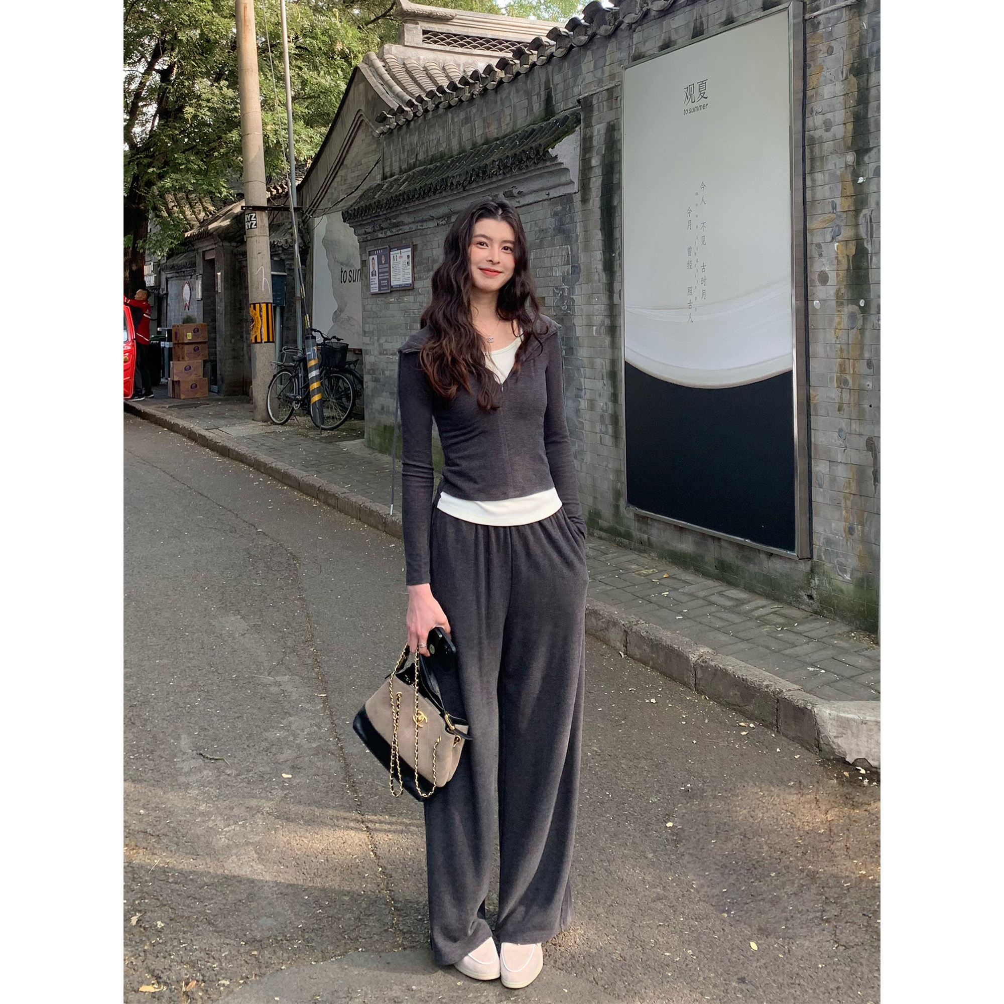 pusumede 城市假日 假两件连帽开衫女针织上衣/半身裙/休闲裤套装,淘宝优惠券,粉丝福利购,淘宝优惠卷