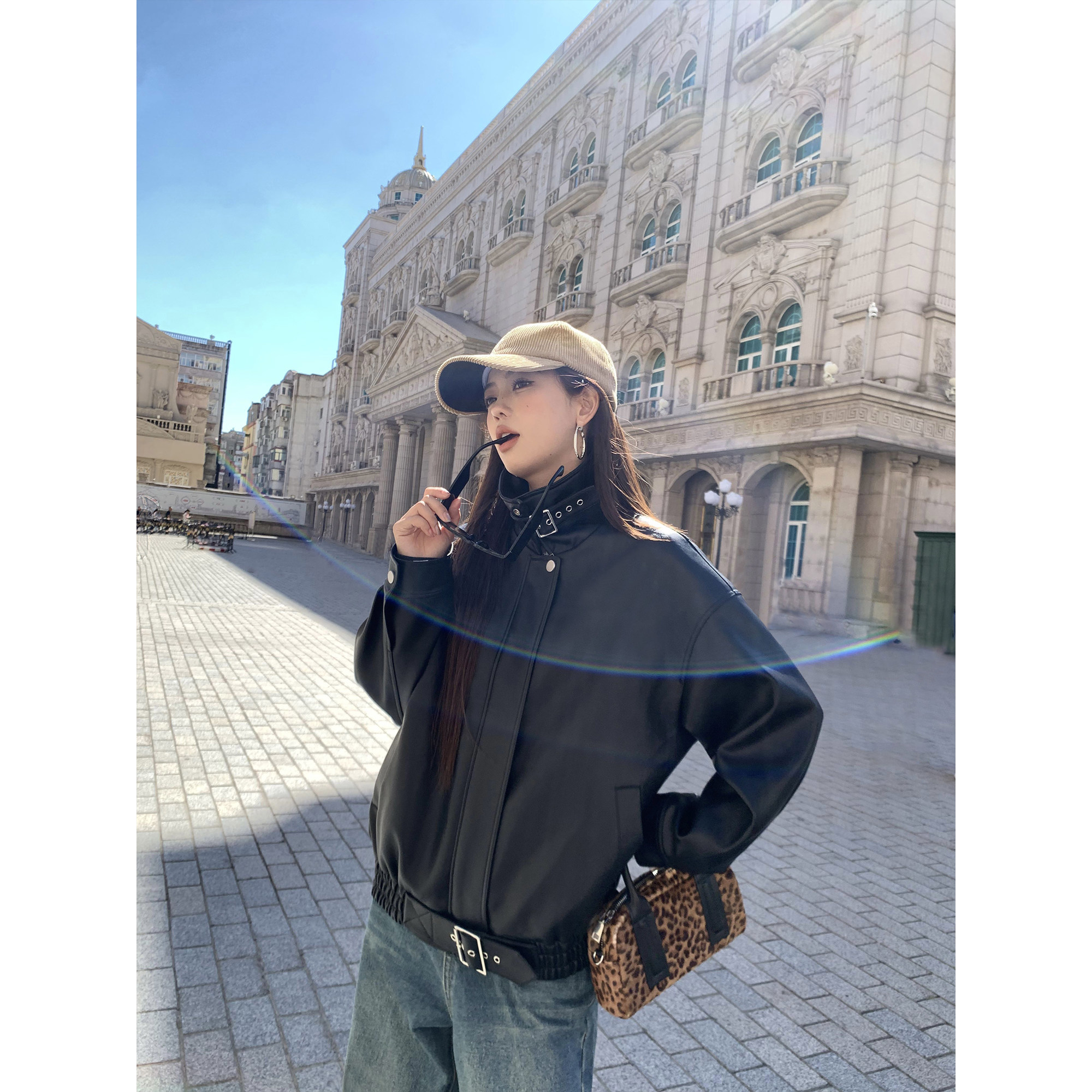 pusumede【现货7.5折】复古pu皮机车夹克女可拆毛领夹棉皮衣外套,淘宝优惠券,粉丝福利购,淘宝优惠卷