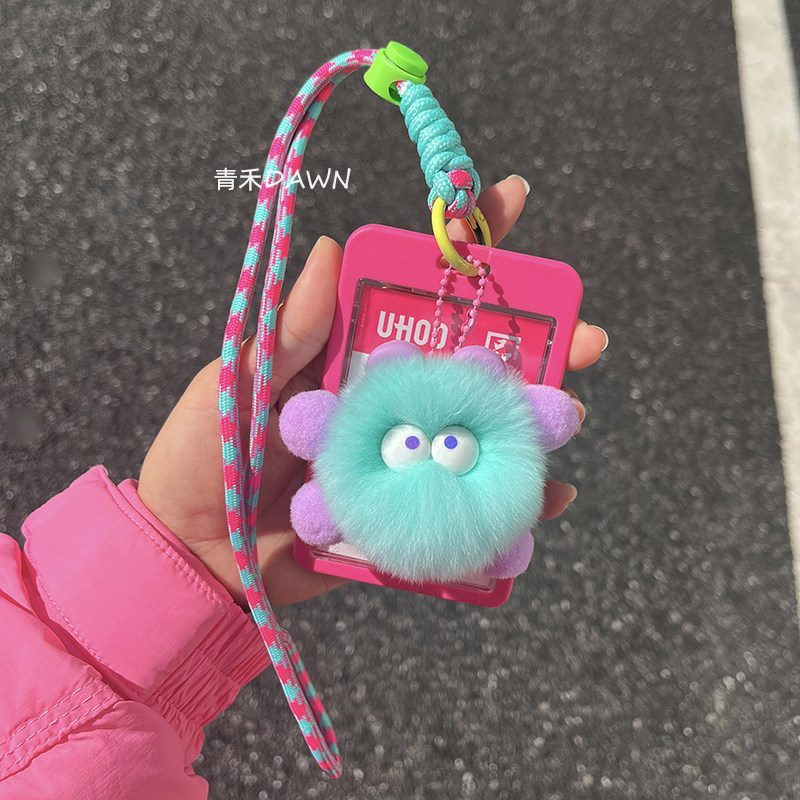 ins多巴胺煤球挂脖卡套公交饭卡校园卡门禁明星卡片工牌透明卡包,淘宝优惠券,粉丝福利购,淘宝优惠卷