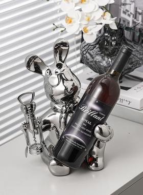 暴力熊客厅酒柜红酒架摆件装饰品新房摆设酒架创意高档轻奢家居