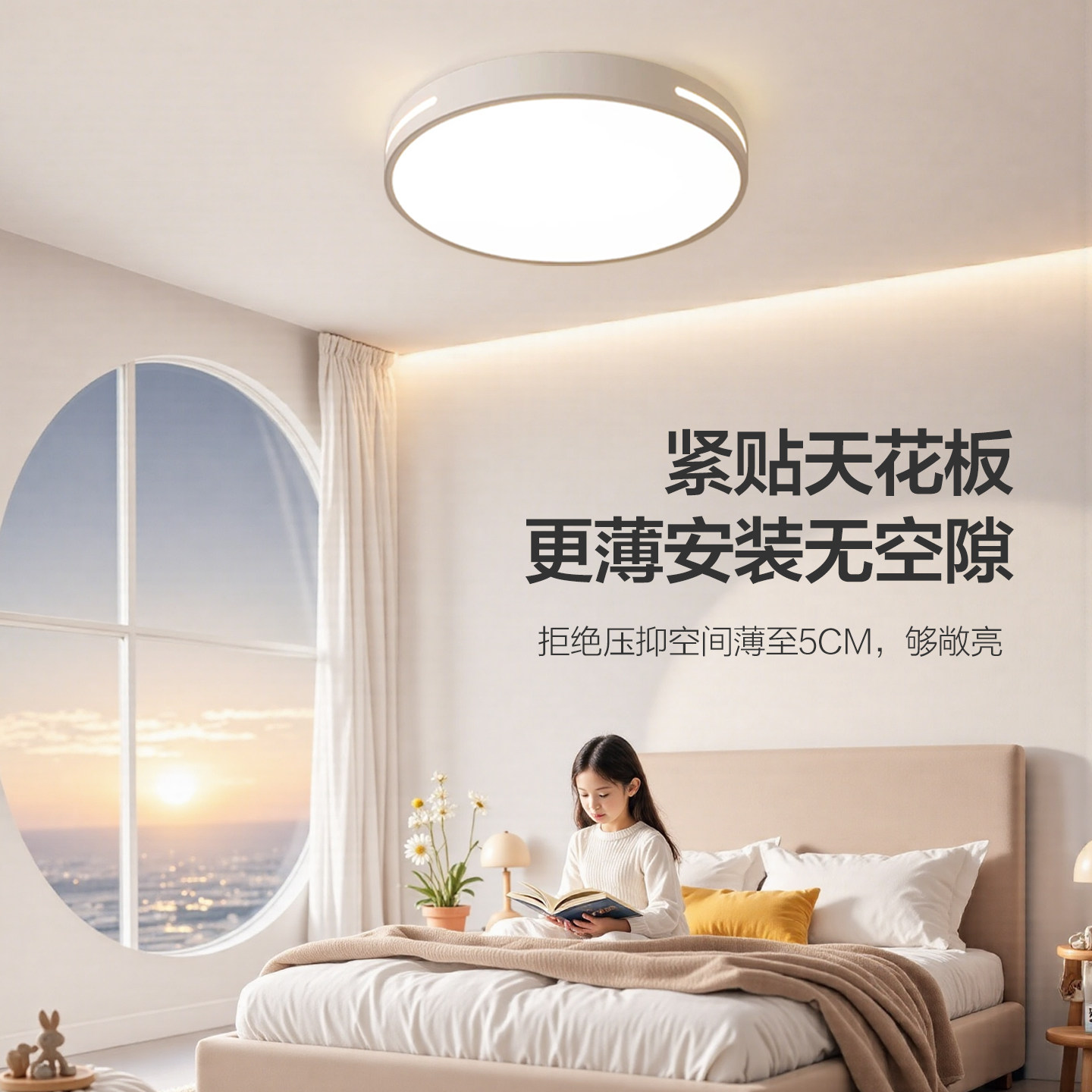 全光谱led吸顶灯卧室2025新款主卧简约现代护眼儿童房间中山灯具 - 图3