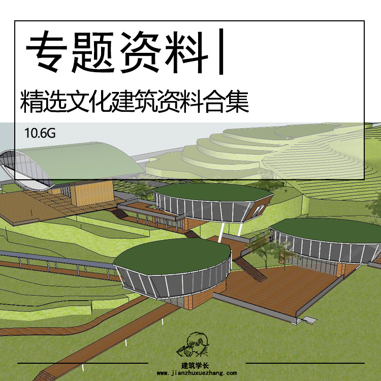 精选文化馆建筑资料合集 文化中心展览馆展厅SU CAD 文本资料合集 - 图0