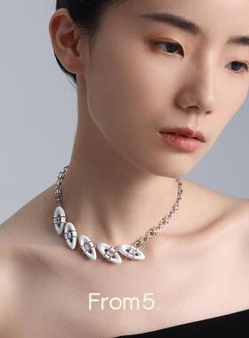 From5宝石珐琅项链轻奢圣诞礼物
