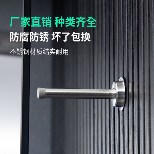 地碰门挡器门碰防撞门硅胶门顶门阻门档免打孔房门门后限位档门器 - 图0