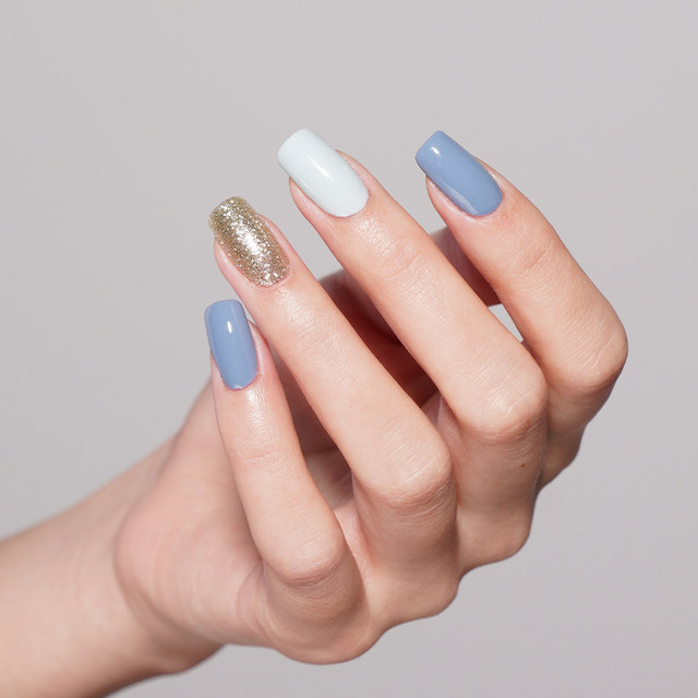 Unna (beauty) 2024 new high-end babyblue manicure ice cream summer nail polish glue