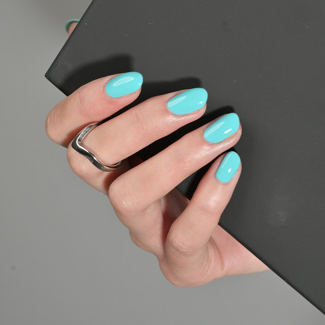 Unna (beauty) unna 2024 new high-end blue ultimate monochrome temperament high-cold blue nail polish