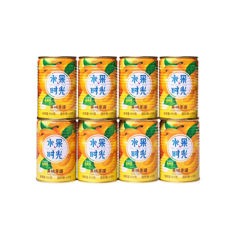 水果时光黄桃对开新鲜糖罐头果罐 够实惠水果罐头