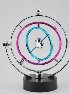 彩色混装旋转混沌天体永动仪 桌面磁性大摇摆器 物理科教永动机定
