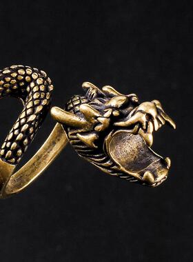 夹烟指环潮人抽烟指环戒指烟托创意礼品饰品指环霸气龙形戒指定制