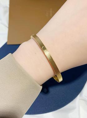 开口爱心刻字戒指手镯女久不掉色 仿24k指环手环镯子沙金首饰定制