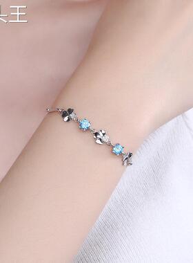 韩版新款925银镶钻莫桑石