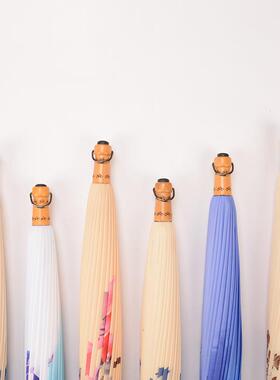 创意24骨手动木柄工艺伞复古长柄直杆礼品伞 可制订个性实木雨伞