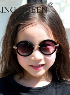 网络新款复古圆形儿童太阳镜 A04开学季春游儿童墨镜时尚太阳镜定