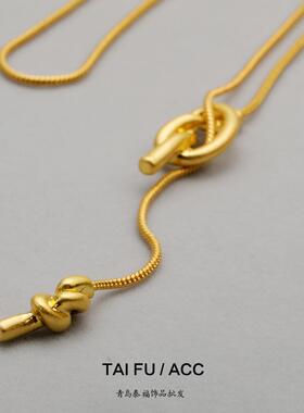 真金Madewell时尚复古金色长款水手结百搭毛衣链项链配饰女士特价