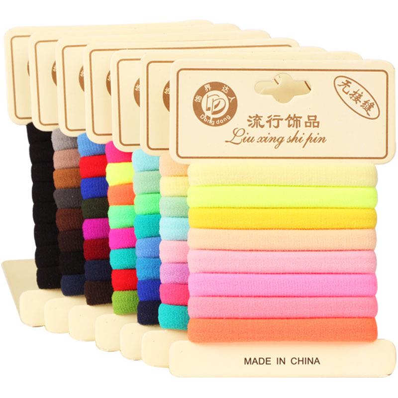 韩版发饰品 高婵力卡装毛巾圈发圈 2元店饰品小礼物定制