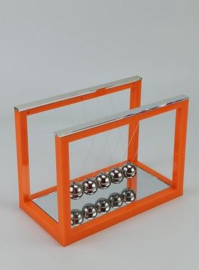 带镜子牛顿摆球撞球 创意桌面摇摆球工艺礼品摆件外贸定制