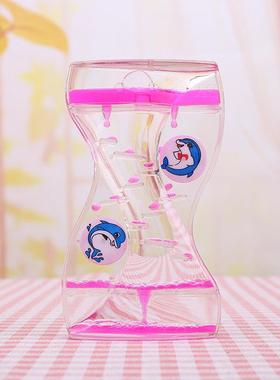 旋转风车双轮减压油滴创意家居液体沙漏装饰摆件桌面礼品定制